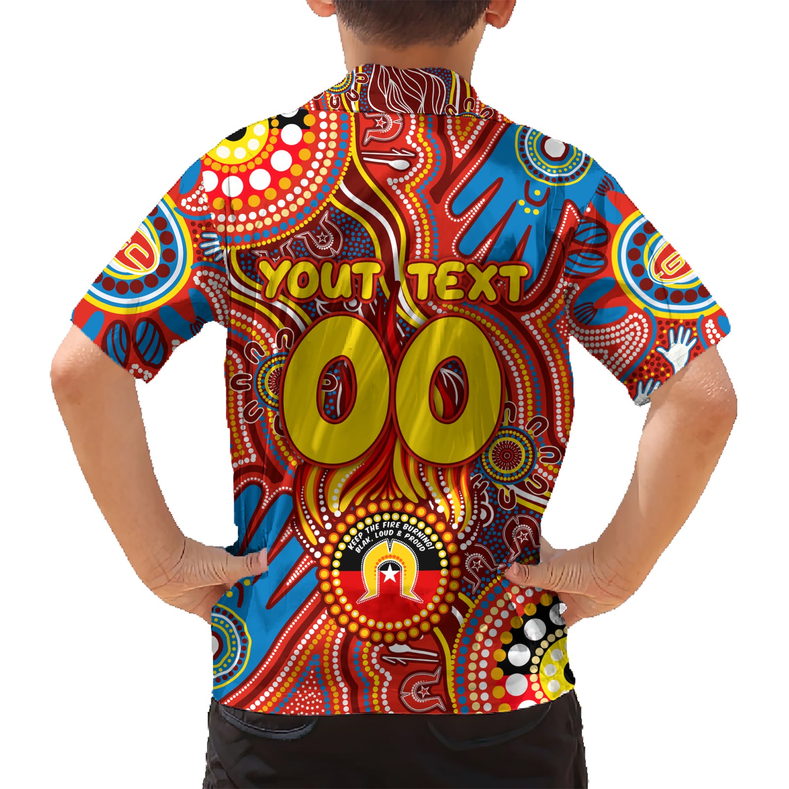 Personalised NAIDOC Week 2024 Gold Coast Suns Hawaiian Shirt Australian Aboriginal Hand Painting - Vibe Hoodie Shop