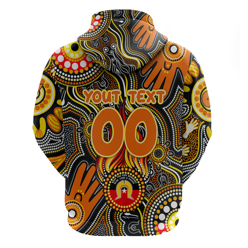 Personalised NAIDOC Week 2024 GWS Giants Hoodie Australian Aboriginal Hand Painting - Vibe Hoodie Shop