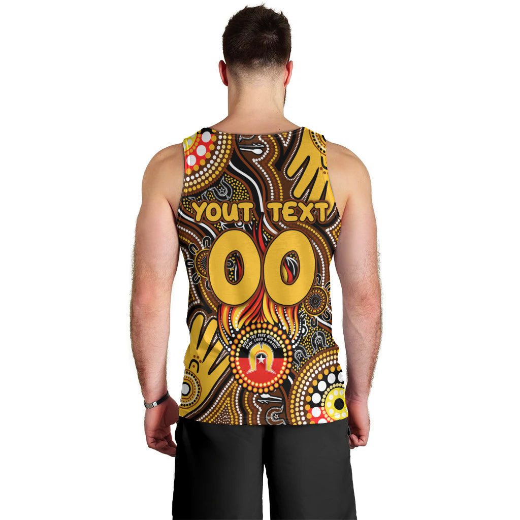 Personalised NAIDOC Week 2024 Hawthorn Hawks Men Tank Top Australian Aboriginal Hand Painting - Vibe Hoodie Shop