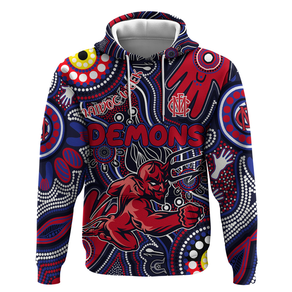 Personalised NAIDOC Week 2024 North Melbourne Kangaroos Hoodie Australian Aboriginal Hand Painting - Vibe Hoodie Shop