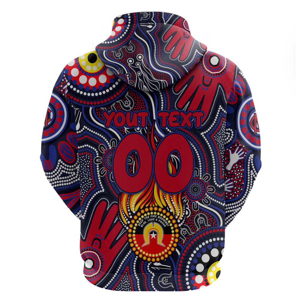 Personalised NAIDOC Week 2024 North Melbourne Kangaroos Hoodie Australian Aboriginal Hand Painting - Vibe Hoodie Shop