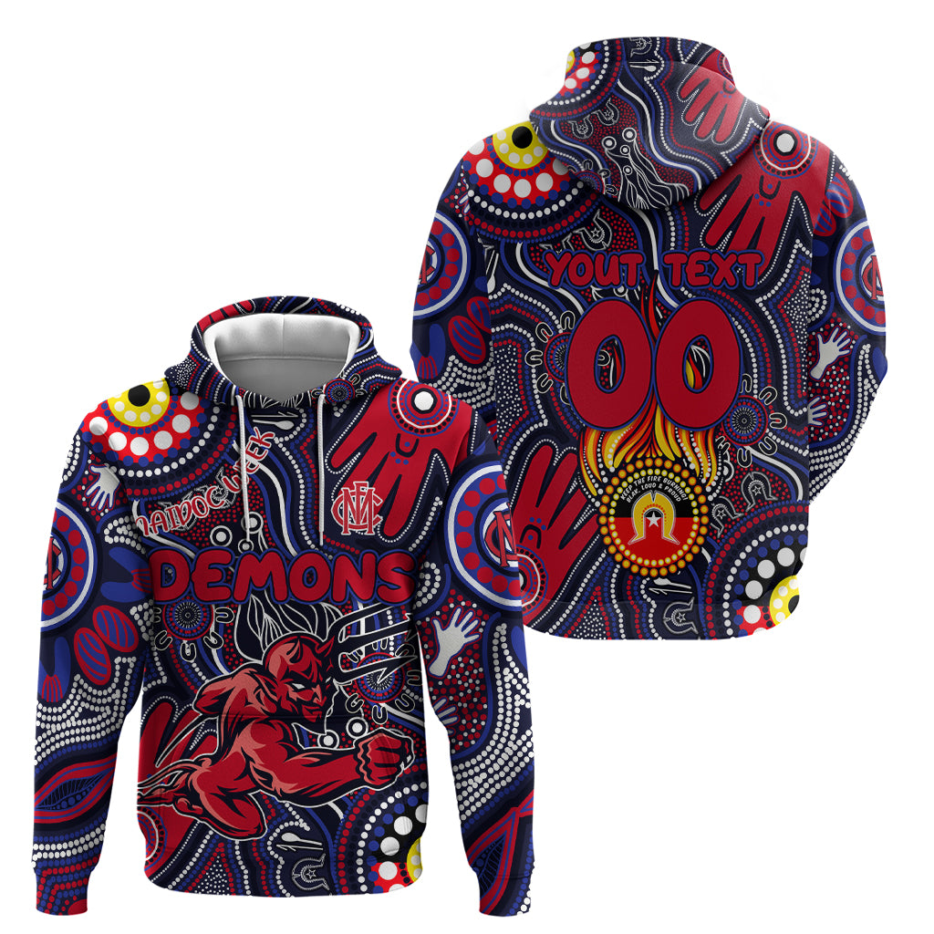 Personalised NAIDOC Week 2024 North Melbourne Kangaroos Hoodie Australian Aboriginal Hand Painting - Vibe Hoodie Shop