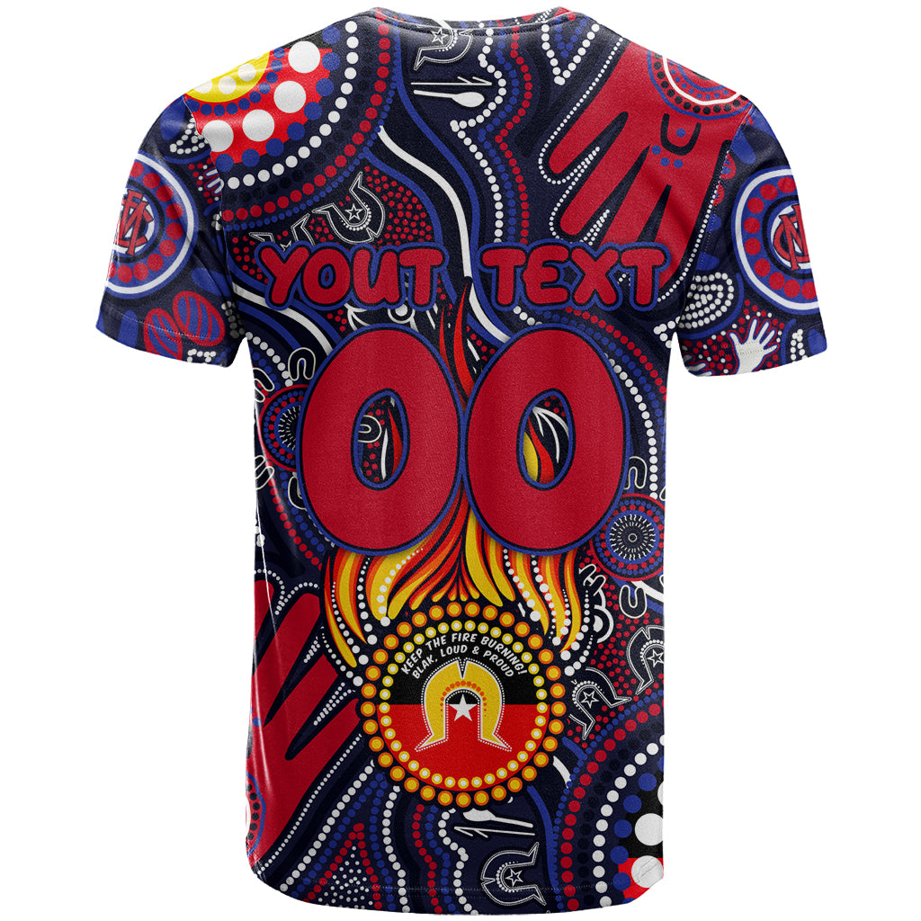 Personalised NAIDOC Week 2024 North Melbourne Kangaroos T Shirt Australian Aboriginal Hand Painting - Vibe Hoodie Shop