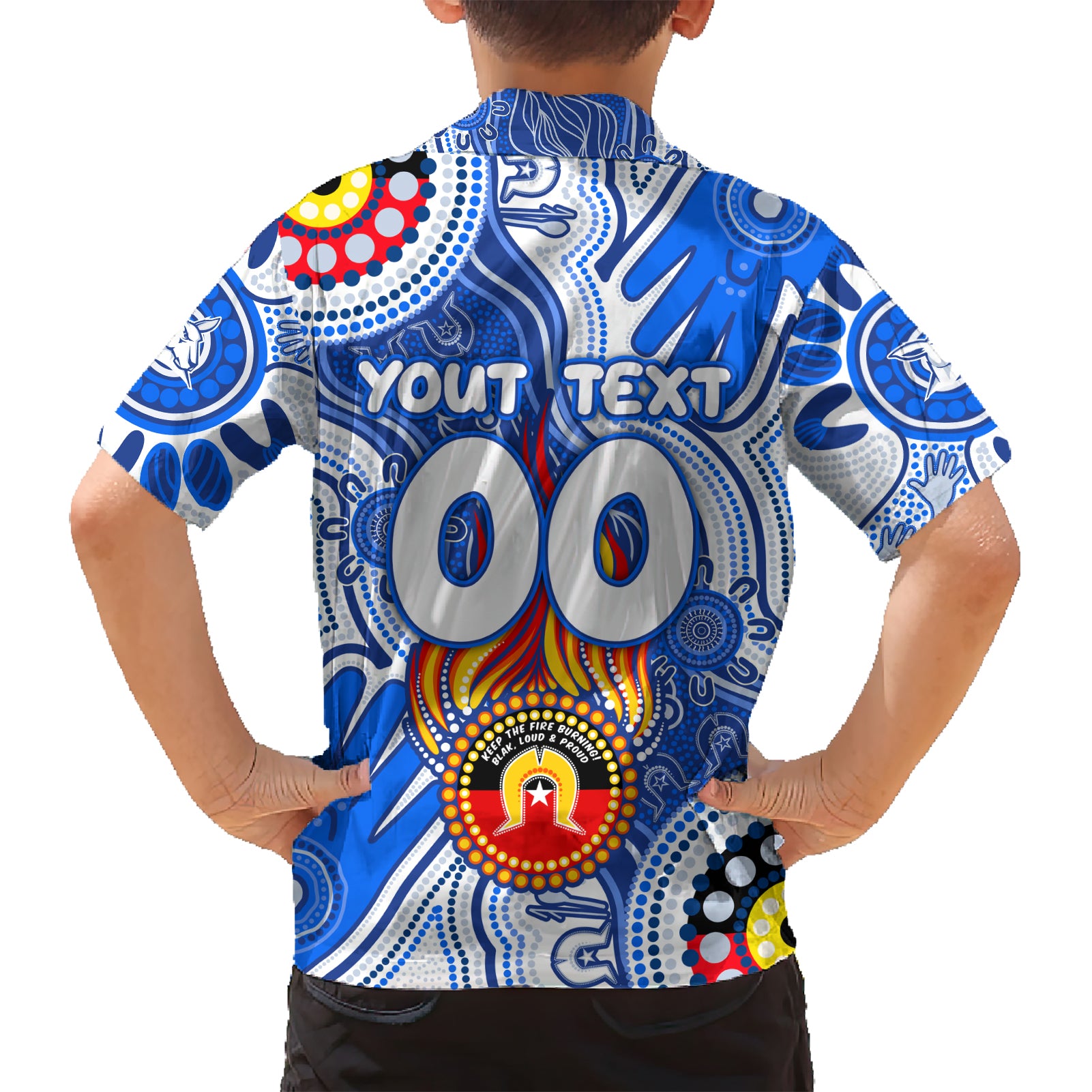 Personalised NAIDOC Week 2024 Melbourne Demons Hawaiian Shirt Australian Aboriginal Hand Painting - Vibe Hoodie Shop