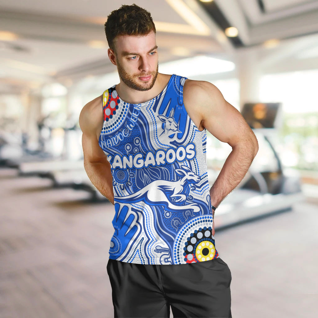 Personalised NAIDOC Week 2024 Melbourne Demons Men Tank Top Australian Aboriginal Hand Painting - Vibe Hoodie Shop