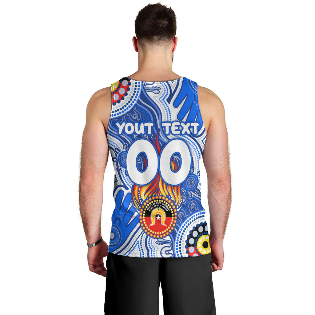 Personalised NAIDOC Week 2024 Melbourne Demons Men Tank Top Australian Aboriginal Hand Painting - Vibe Hoodie Shop