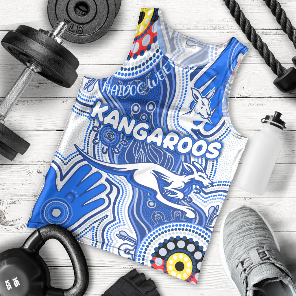 Personalised NAIDOC Week 2024 Melbourne Demons Men Tank Top Australian Aboriginal Hand Painting - Vibe Hoodie Shop