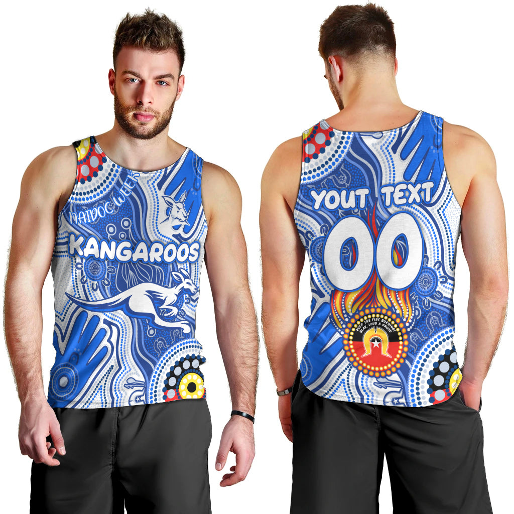 Personalised NAIDOC Week 2024 Melbourne Demons Men Tank Top Australian Aboriginal Hand Painting - Vibe Hoodie Shop