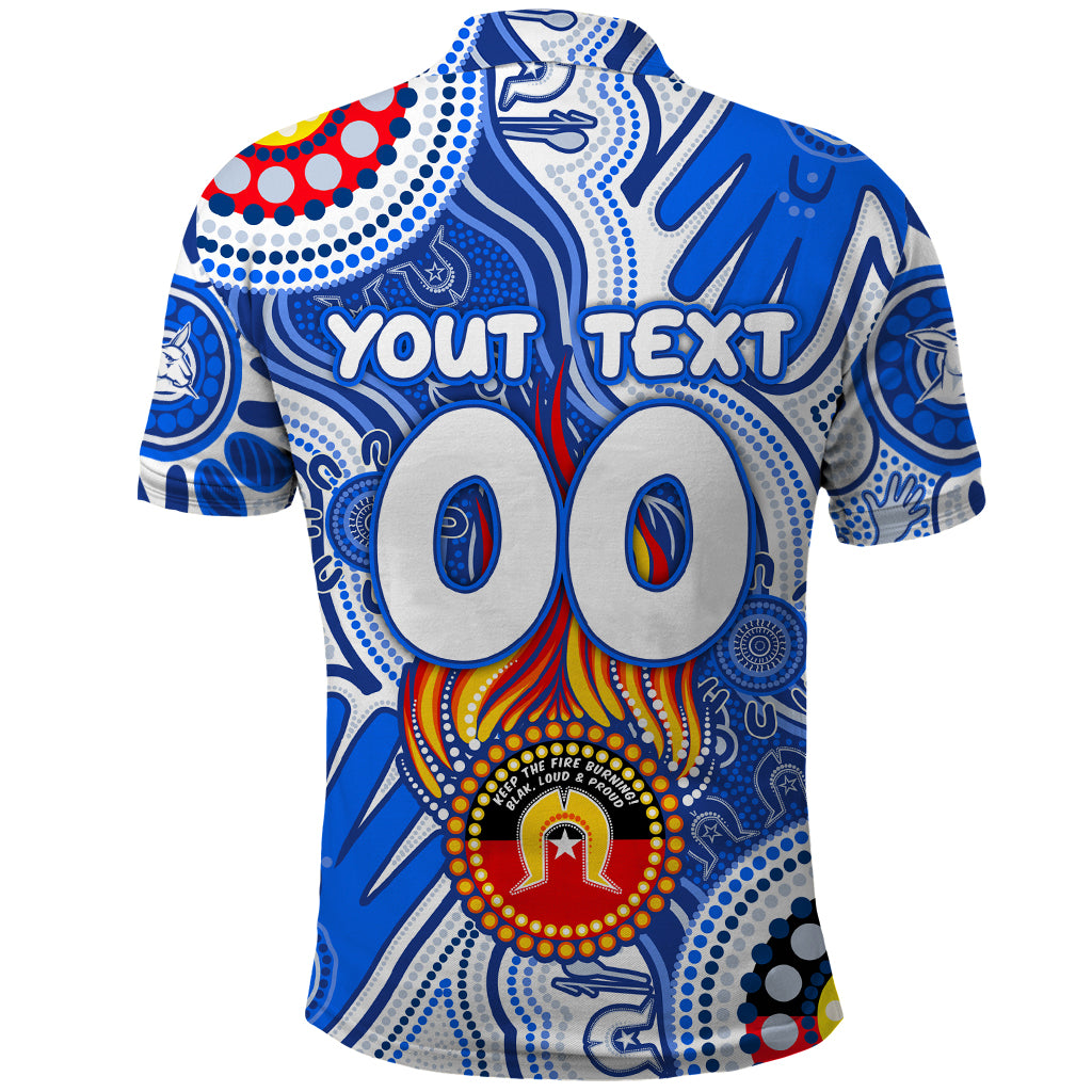 Personalised NAIDOC Week 2024 Melbourne Demons Polo Shirt Australian Aboriginal Hand Painting - Vibe Hoodie Shop