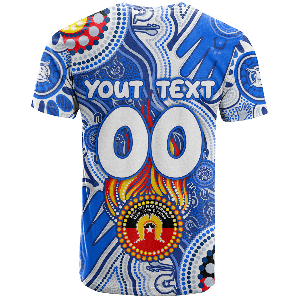 Personalised NAIDOC Week 2024 Melbourne Demons T Shirt Australian Aboriginal Hand Painting - Vibe Hoodie Shop