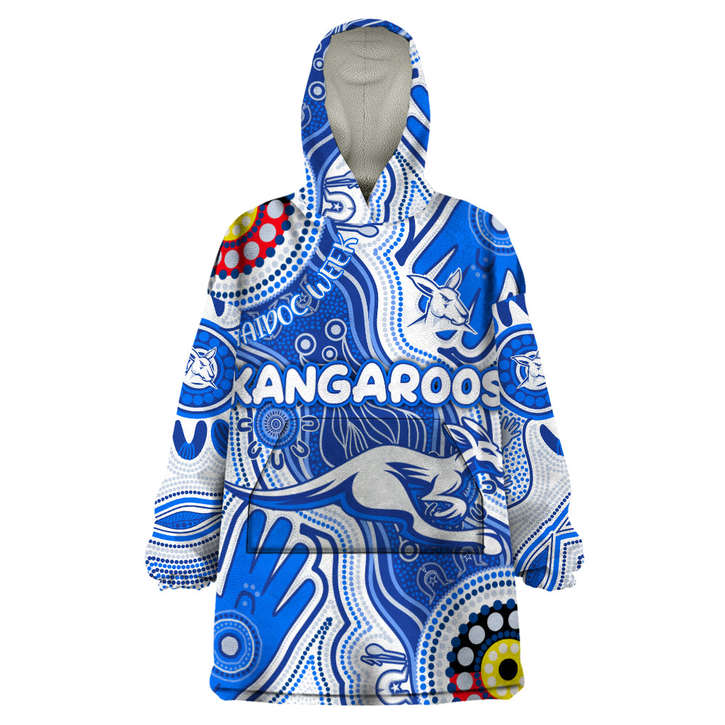 Personalised NAIDOC Week 2024 Melbourne Demons Wearable Blanket Hoodie Australian Aboriginal Hand Painting - Vibe Hoodie Shop