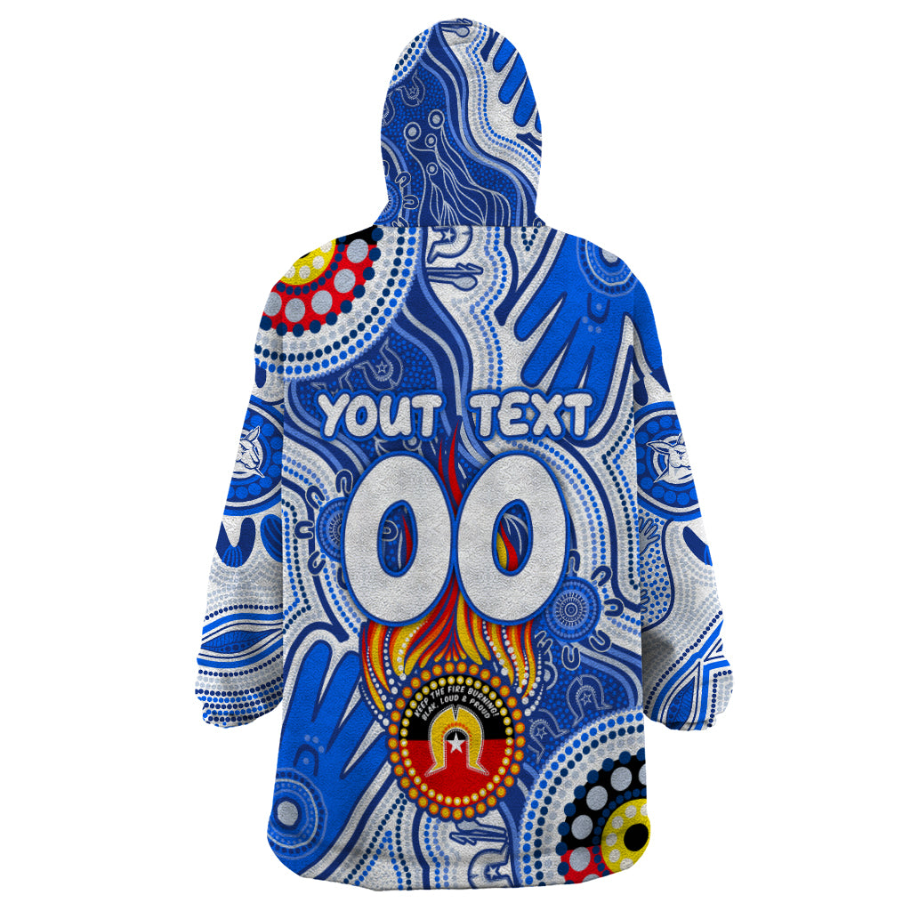 Personalised NAIDOC Week 2024 Melbourne Demons Wearable Blanket Hoodie Australian Aboriginal Hand Painting - Vibe Hoodie Shop