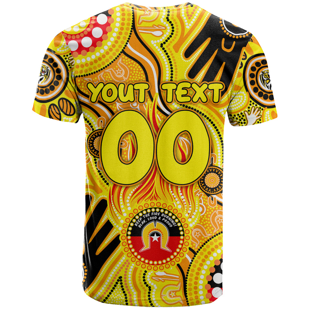 Personalised NAIDOC Week 2024 Richmond Tiger T Shirt Australian Aboriginal Hand Painting - Vibe Hoodie Shop