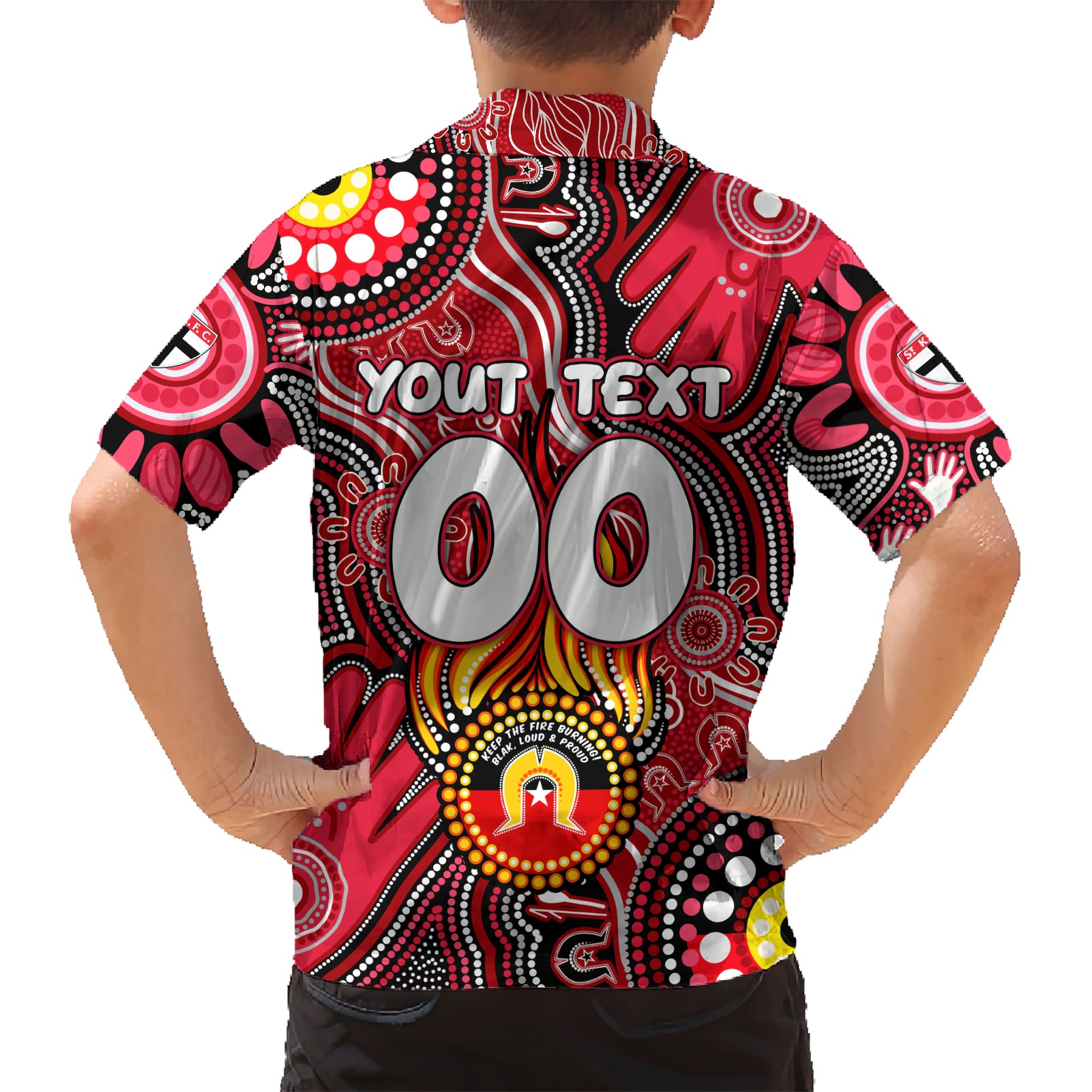 Personalised NAIDOC Week 2024 St Kilda Saints Hawaiian Shirt Australian Aboriginal Hand Painting - Vibe Hoodie Shop