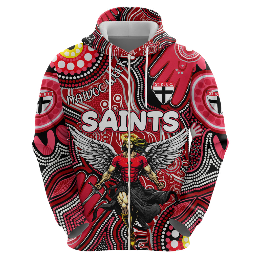 Personalised NAIDOC Week 2024 St Kilda Saints Hoodie Australian Aboriginal Hand Painting - Vibe Hoodie Shop