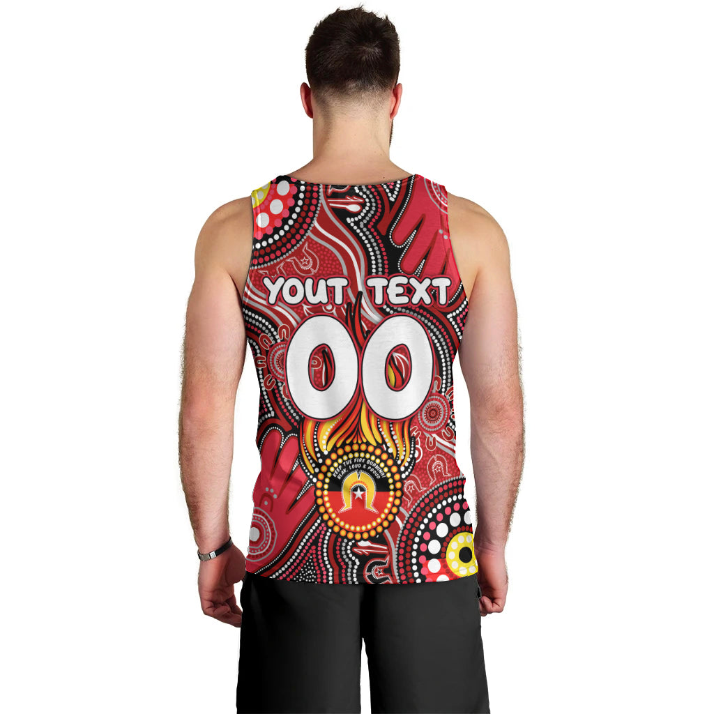 Personalised NAIDOC Week 2024 St Kilda Saints Men Tank Top Australian Aboriginal Hand Painting - Vibe Hoodie Shop
