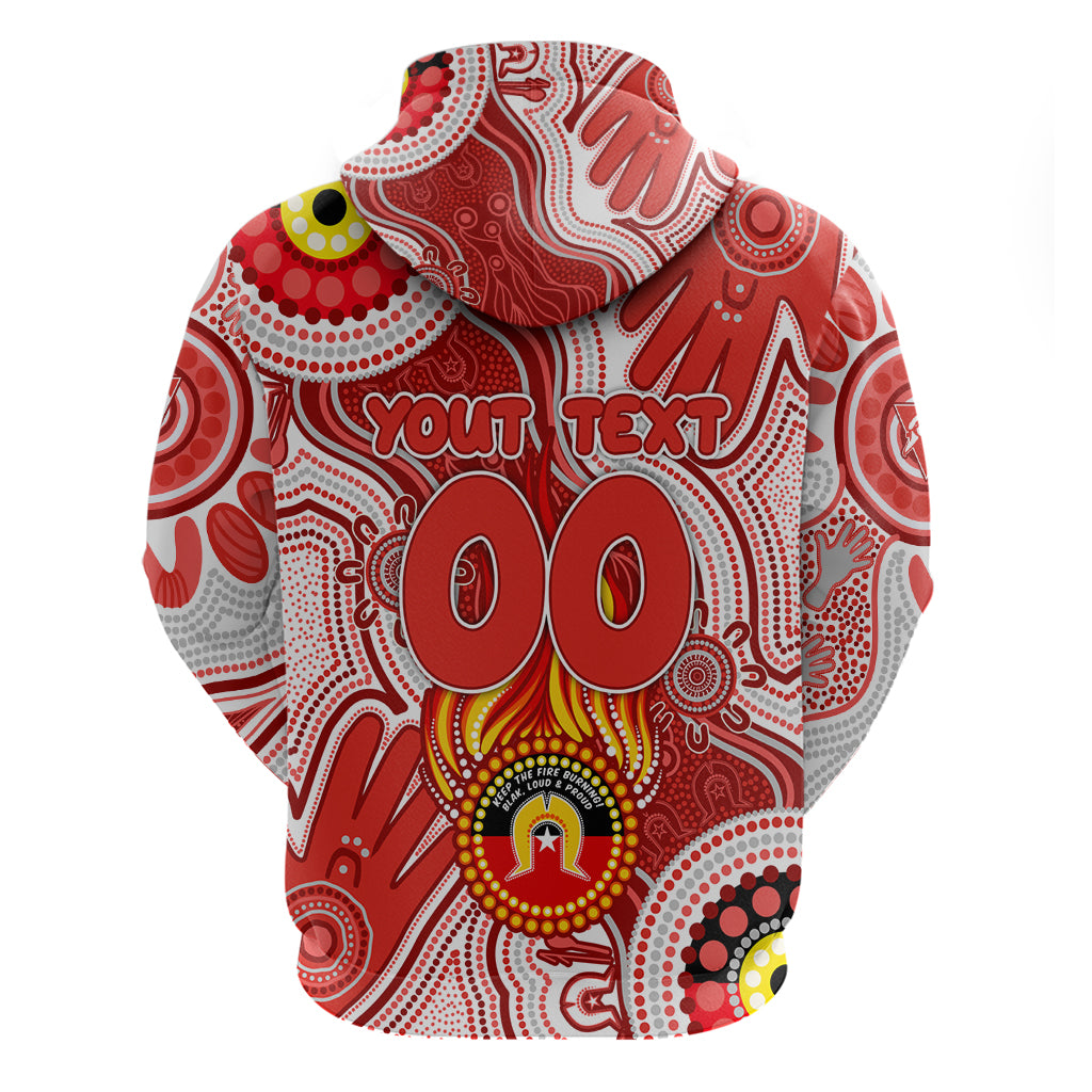 Personalised NAIDOC Week 2024 Sydney Swans Hoodie Australian Aboriginal Hand Painting - Vibe Hoodie Shop