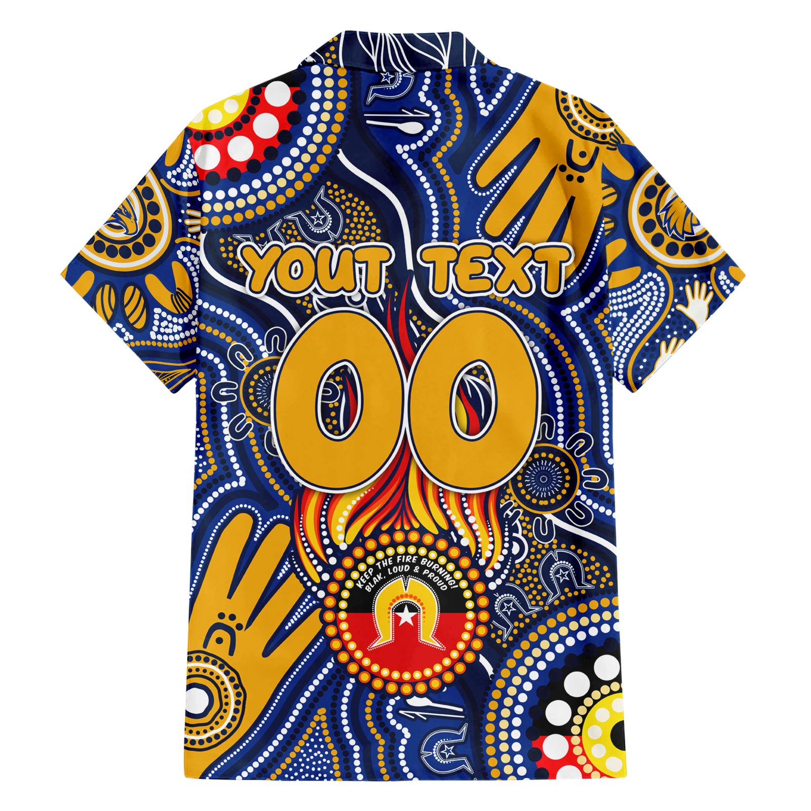 Personalised NAIDOC Week 2024 West Coast Eagles Hawaiian Shirt Australian Aboriginal Hand Painting - Vibe Hoodie Shop