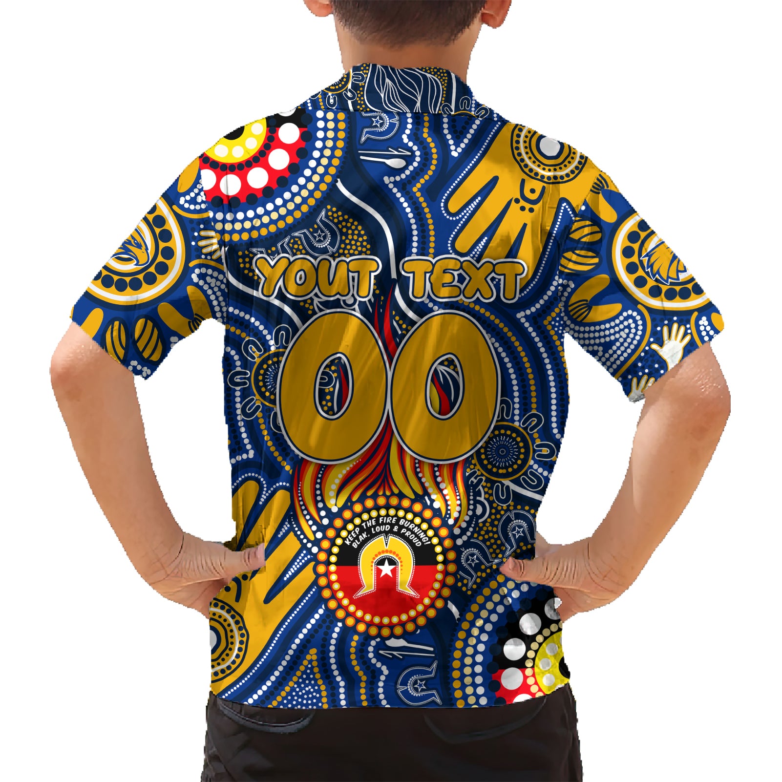 Personalised NAIDOC Week 2024 West Coast Eagles Hawaiian Shirt Australian Aboriginal Hand Painting - Vibe Hoodie Shop