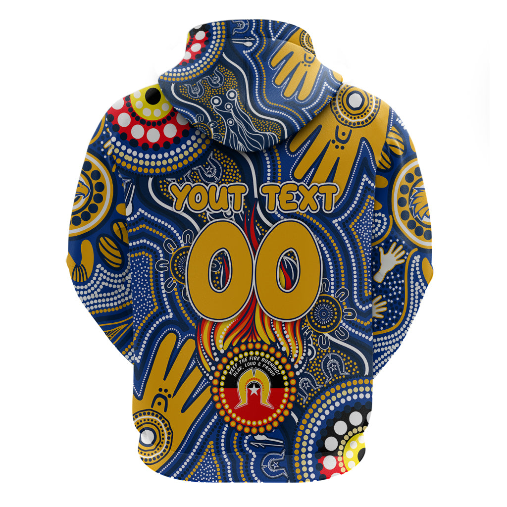 Personalised NAIDOC Week 2024 West Coast Eagles Hoodie Australian Aboriginal Hand Painting - Vibe Hoodie Shop