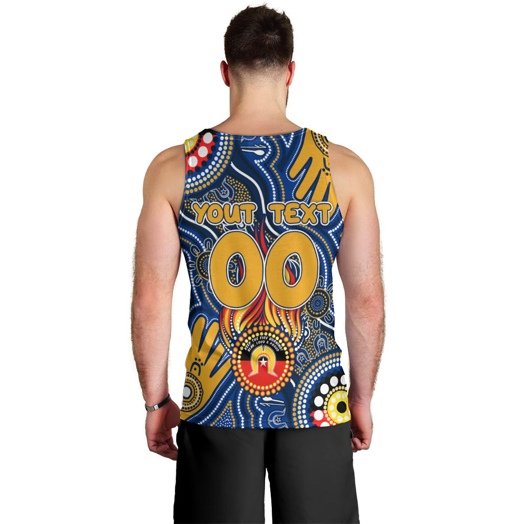 Personalised NAIDOC Week 2024 West Coast Eagles Men Tank Top Australian Aboriginal Hand Painting - Vibe Hoodie Shop