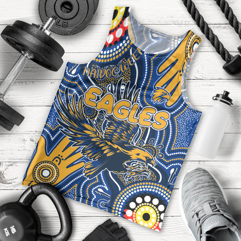 Personalised NAIDOC Week 2024 West Coast Eagles Men Tank Top Australian Aboriginal Hand Painting - Vibe Hoodie Shop