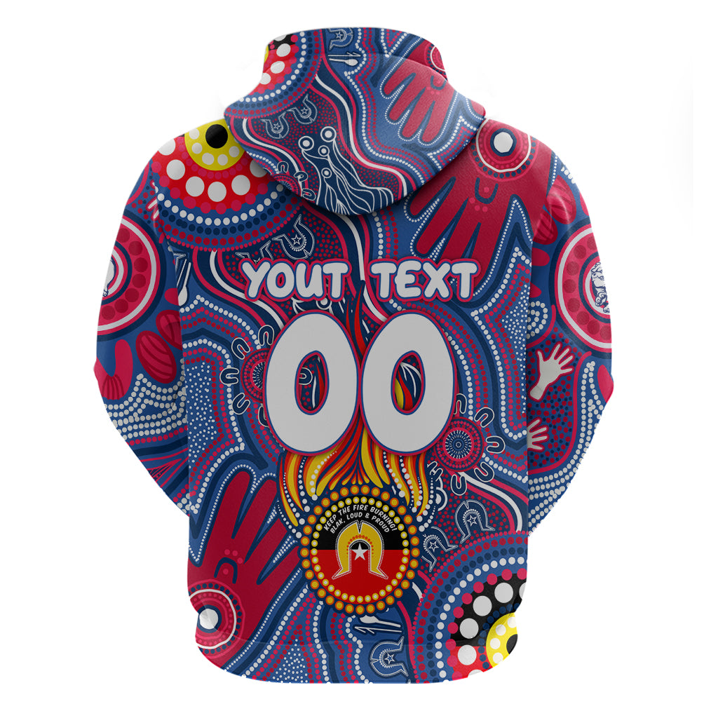 Personalised NAIDOC Week 2024 Western Bulldogs Hoodie Australian Aboriginal Hand Painting - Vibe Hoodie Shop