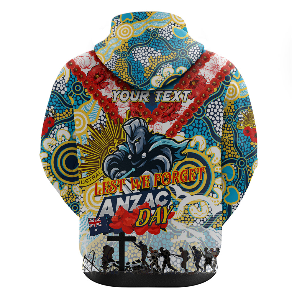 Personalised Titans ANZAC Day Hoodie Aboriginal Rising Sun - Vibe Hoodie Shop