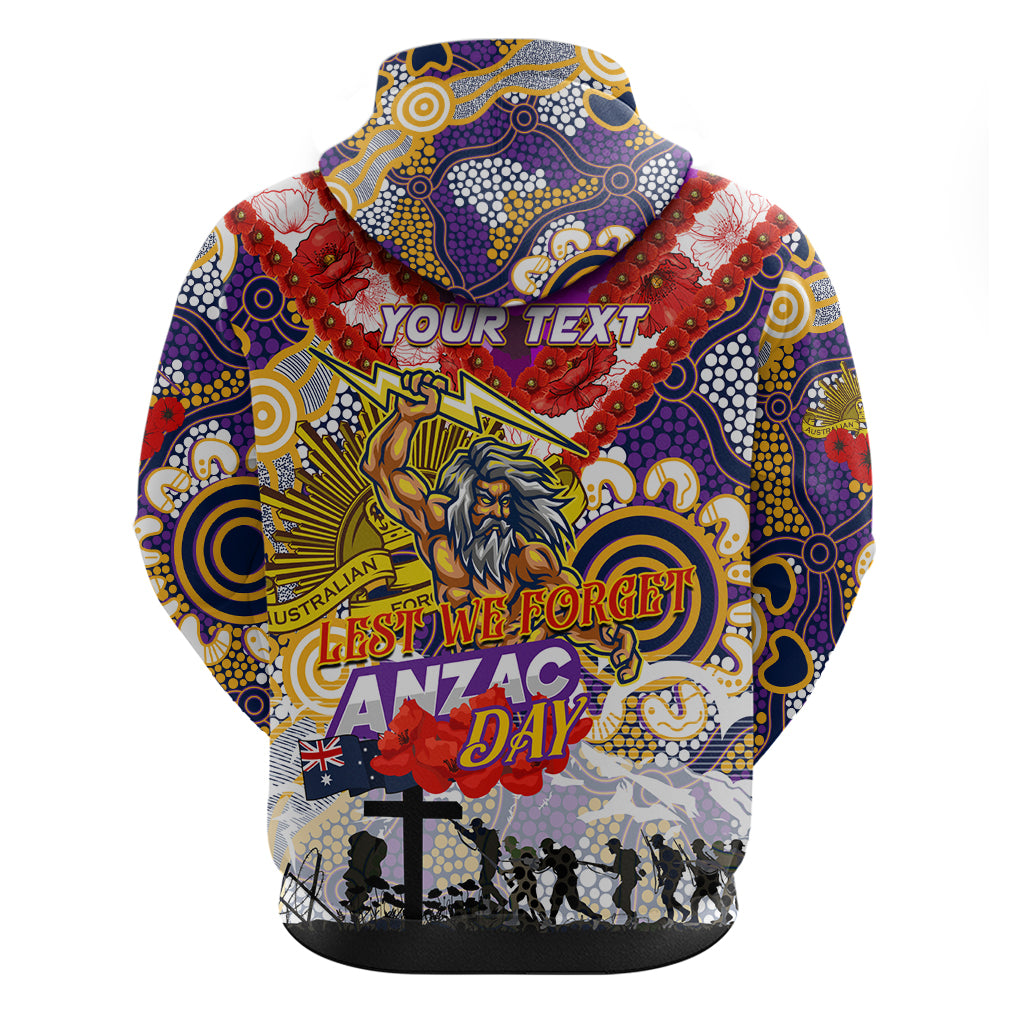 Personalised Storm ANZAC Day Hoodie Aboriginal Rising Sun - Vibe Hoodie Shop