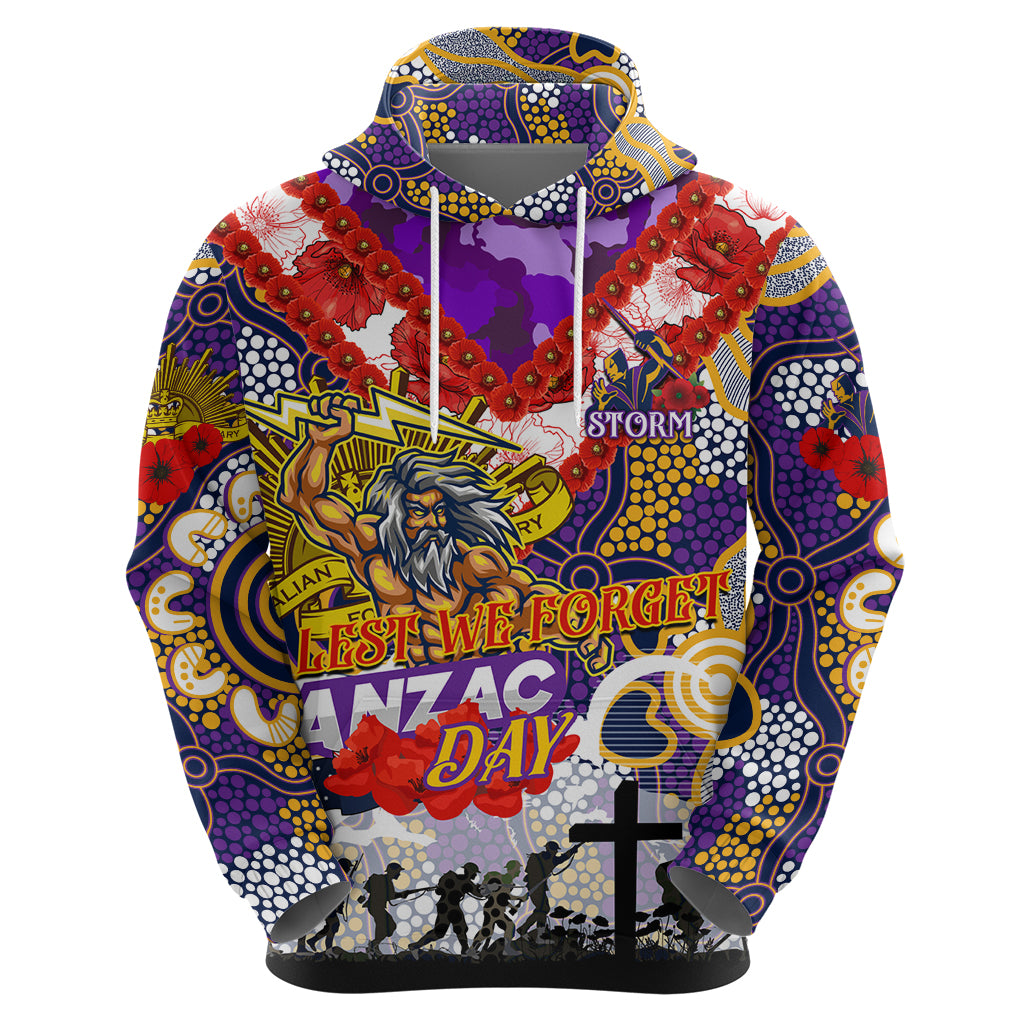 Personalised Storm ANZAC Day Hoodie Aboriginal Rising Sun - Vibe Hoodie Shop
