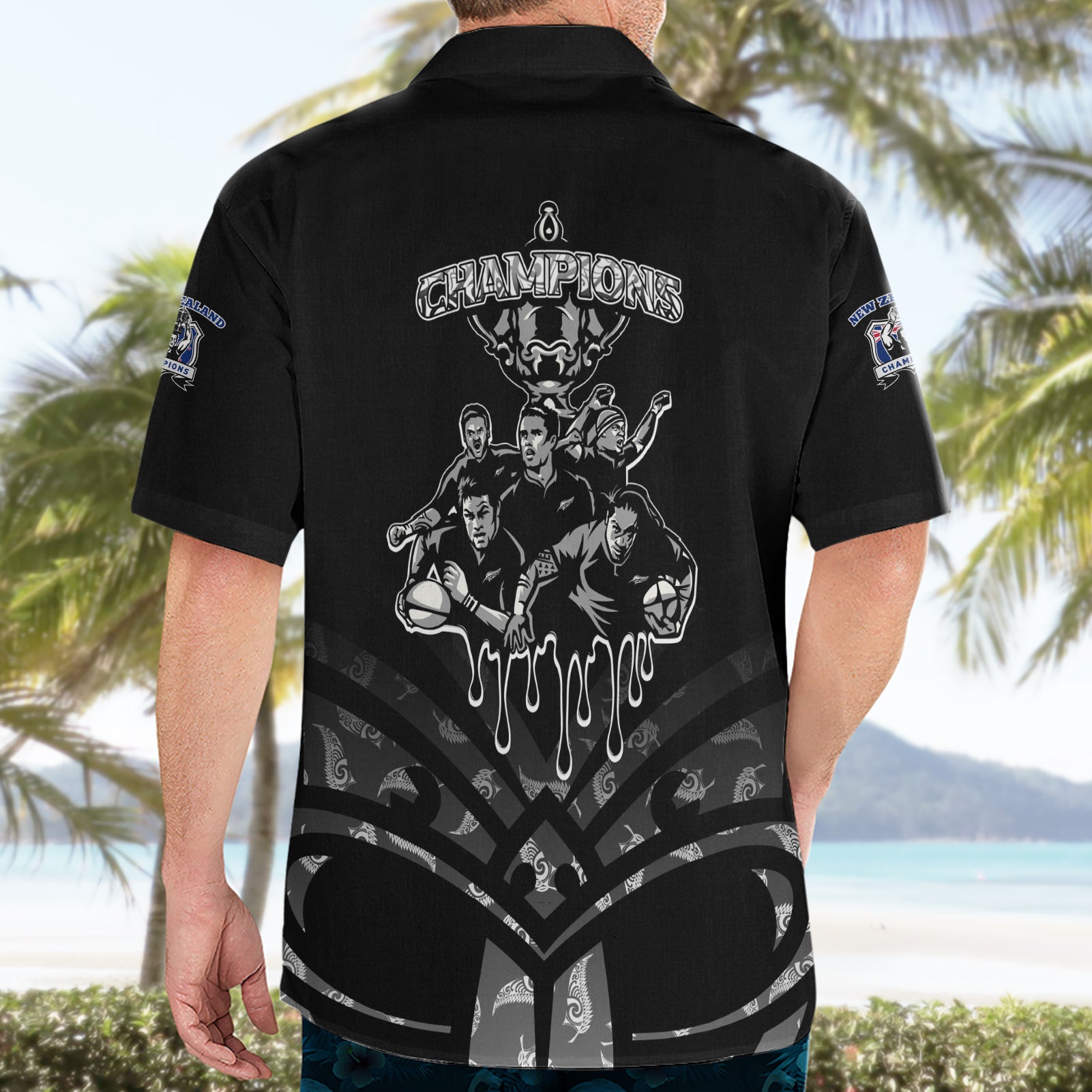 New Zealand Warriors and All Black Hawaiian Shirt Go Champions - Vibe Hoodie Shop