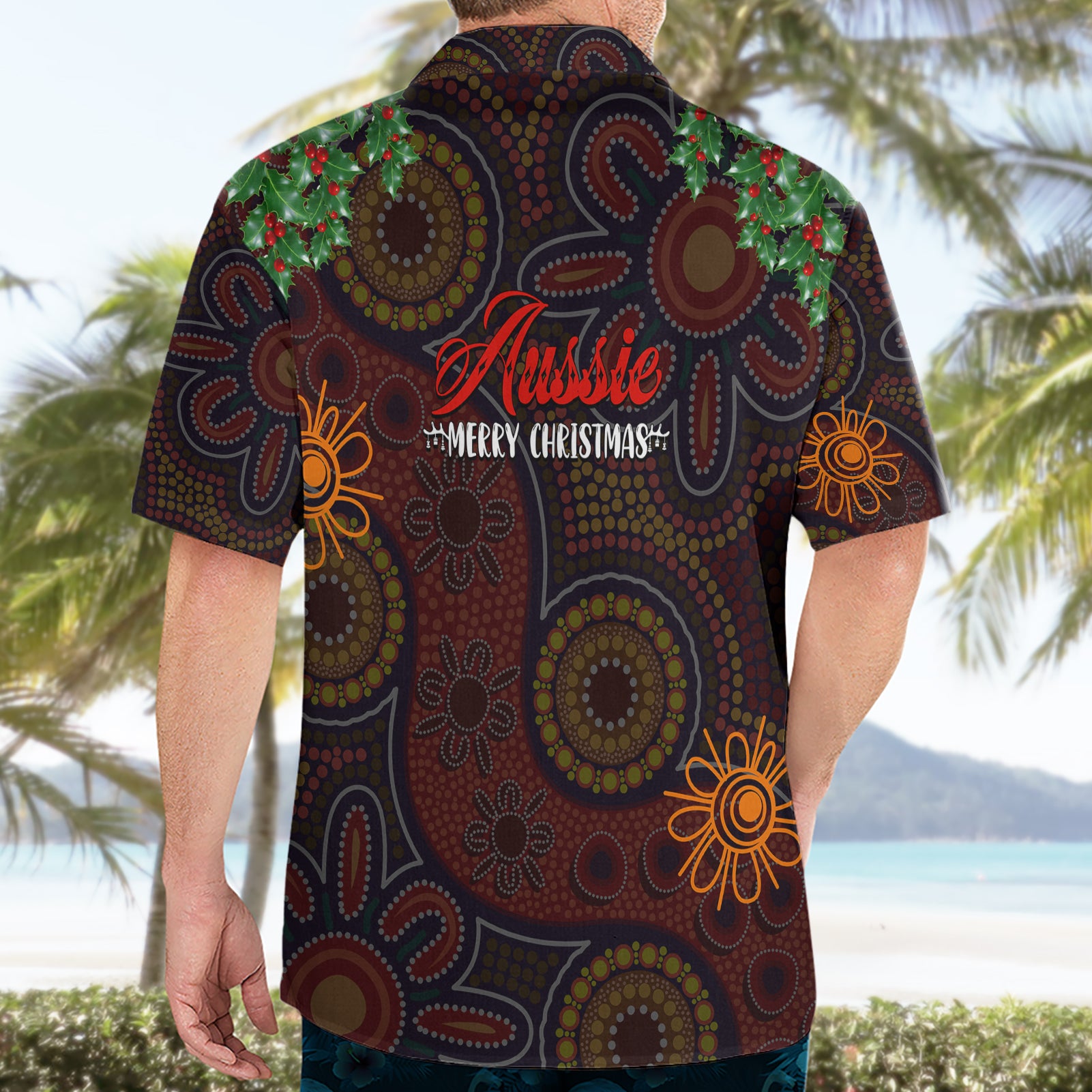 Aboriginal Christmas Hawaiian Shirt Aussie Koala Christmas Tree with Aboriginal Inspired - Vibe Hoodie Shop