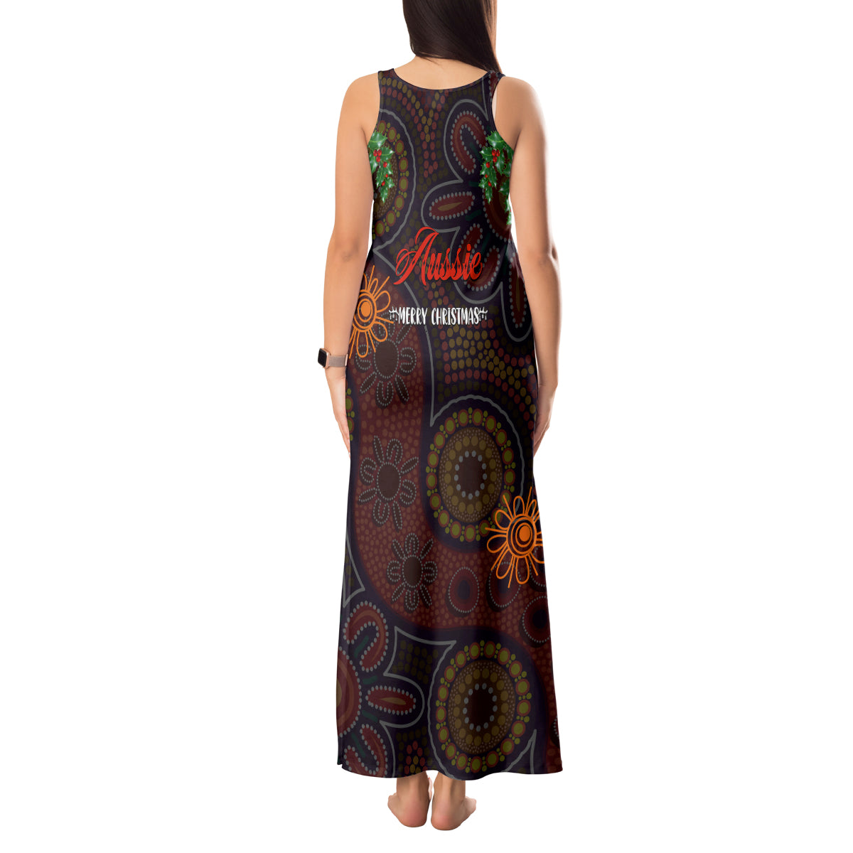 aboriginal-christmas-tank-maxi-dress-aussie-koala-christmas-tree-with-aboriginal-inspired