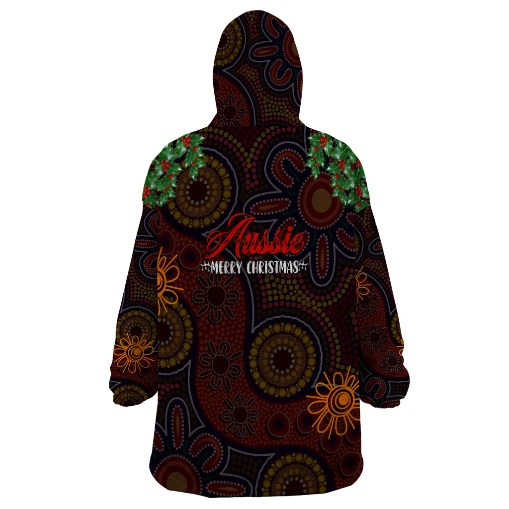 Aboriginal Christmas Wearable Blanket Hoodie Aussie Koala Christmas Tree with Aboriginal Inspired - Vibe Hoodie Shop