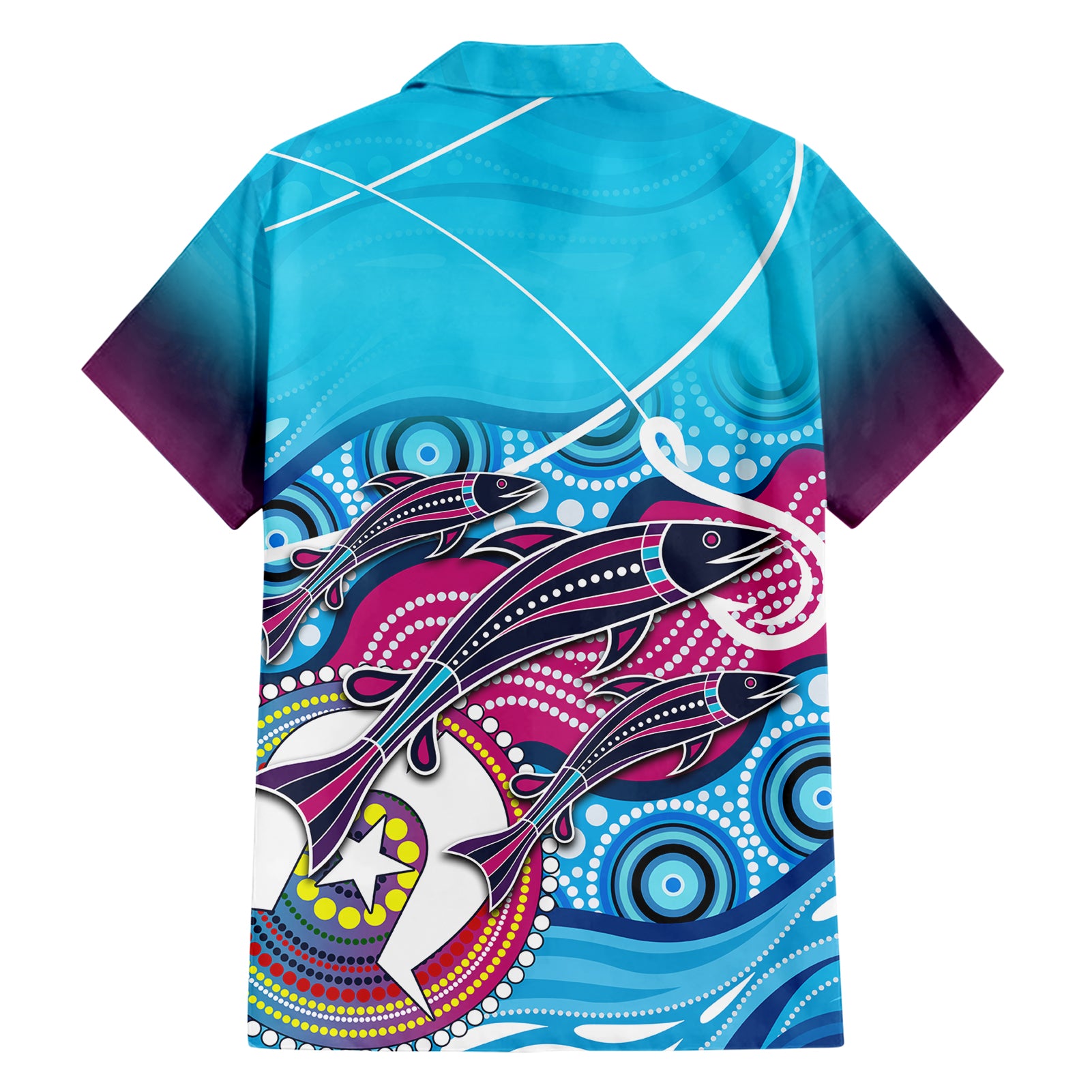 Australia Fishing Hawaiian Shirt Fishaholic With The Dhari Symbol And Aboriginal Pattern - Vibe Hoodie Shop