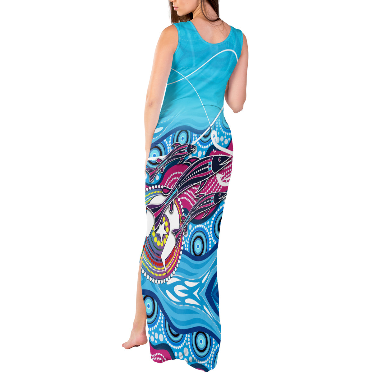 australia-fishing-tank-maxi-dress-fishaholic-with-the-dhari-symbol-and-aboriginal-pattern