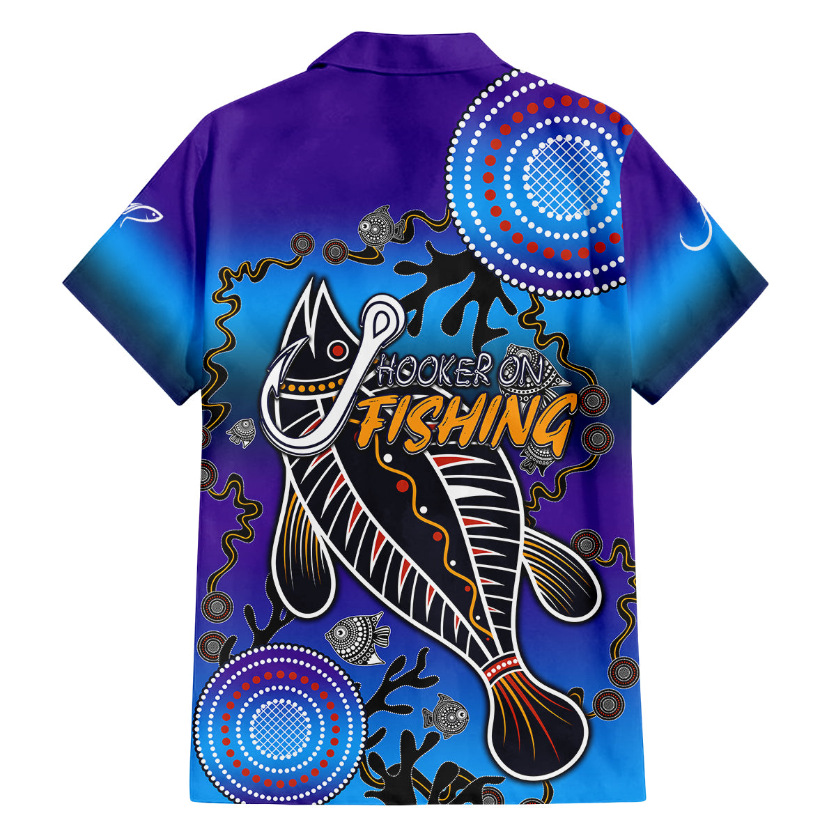 australia-fishing-family-matching-long-sleeve-bodycon-dress-and-hawaiian-shirt-hooked-on-fishing-with-aboriginal-patterns