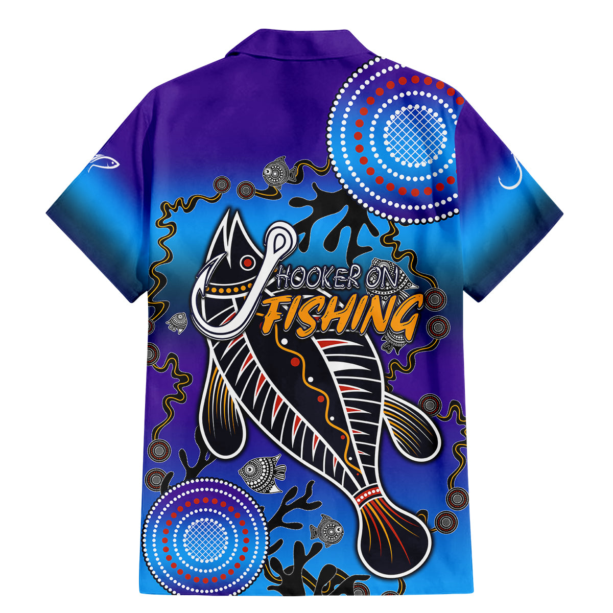 australia-fishing-family-matching-mermaid-dress-and-hawaiian-shirt-hooked-on-fishing-with-aboriginal-patterns