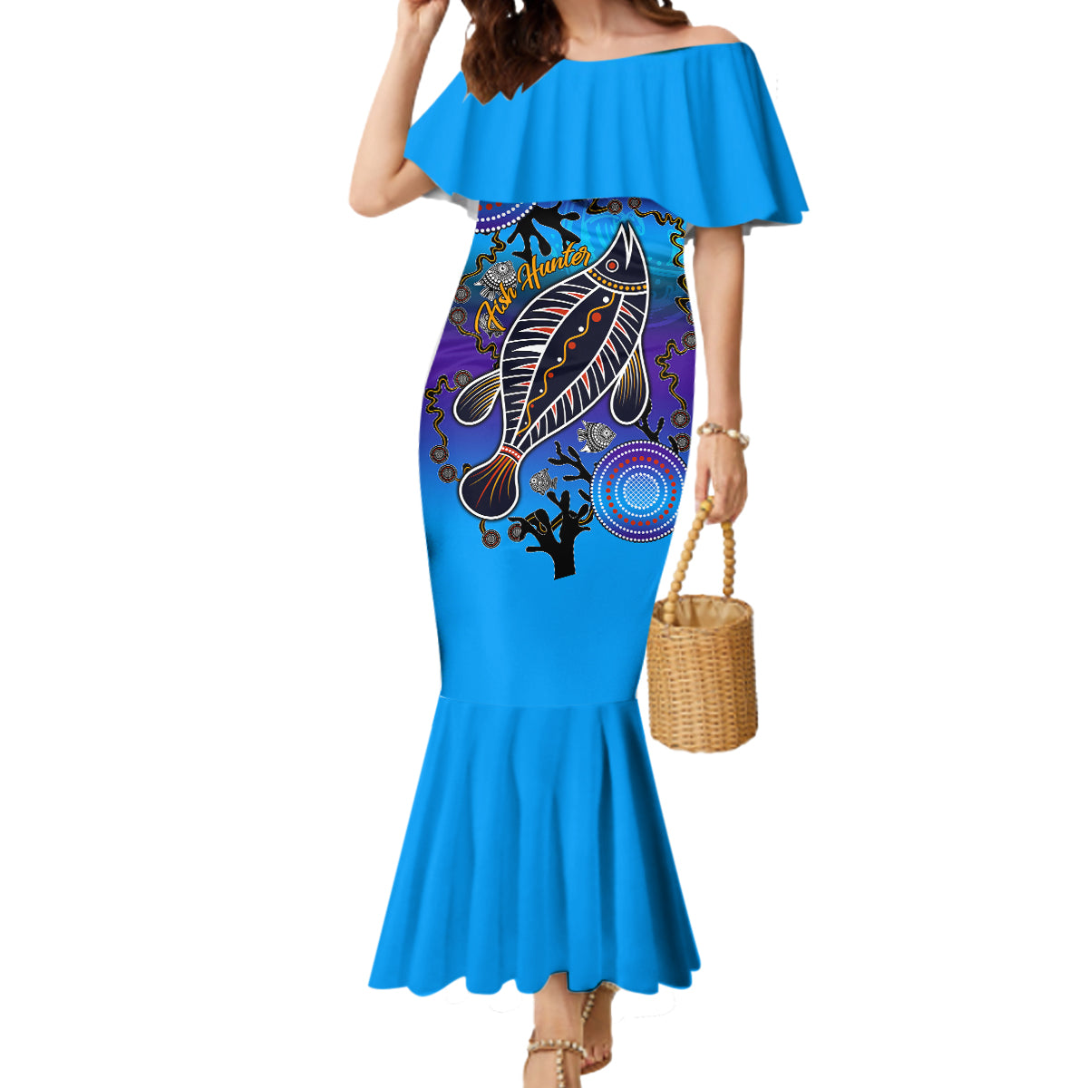 australia-fishing-mermaid-dress-hooked-on-fishing-with-aboriginal-patterns