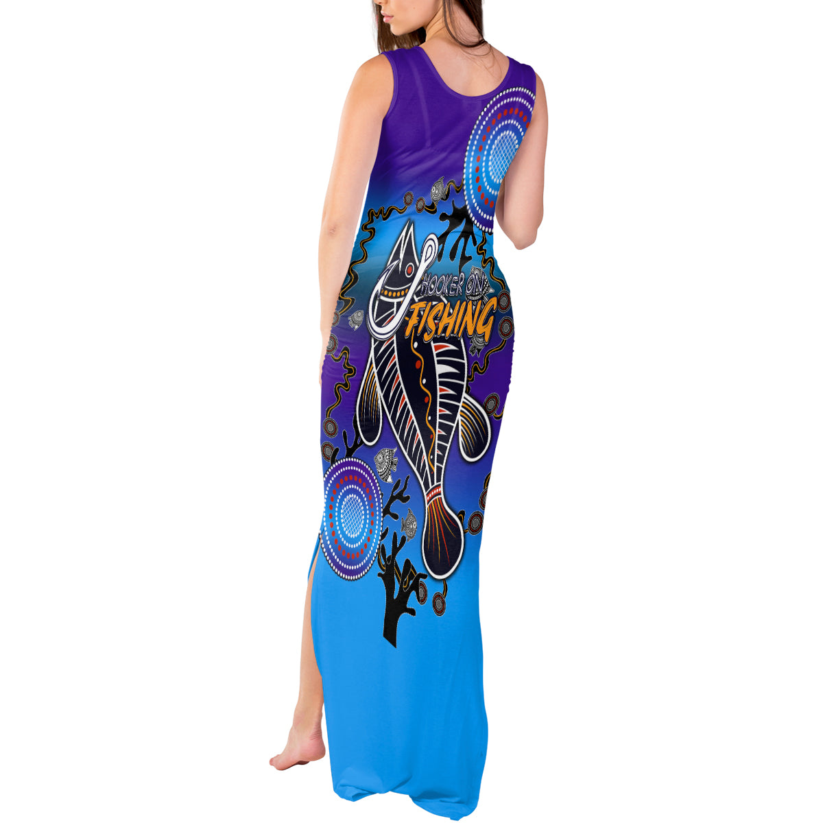 australia-fishing-tank-maxi-dress-hooked-on-fishing-with-aboriginal-patterns