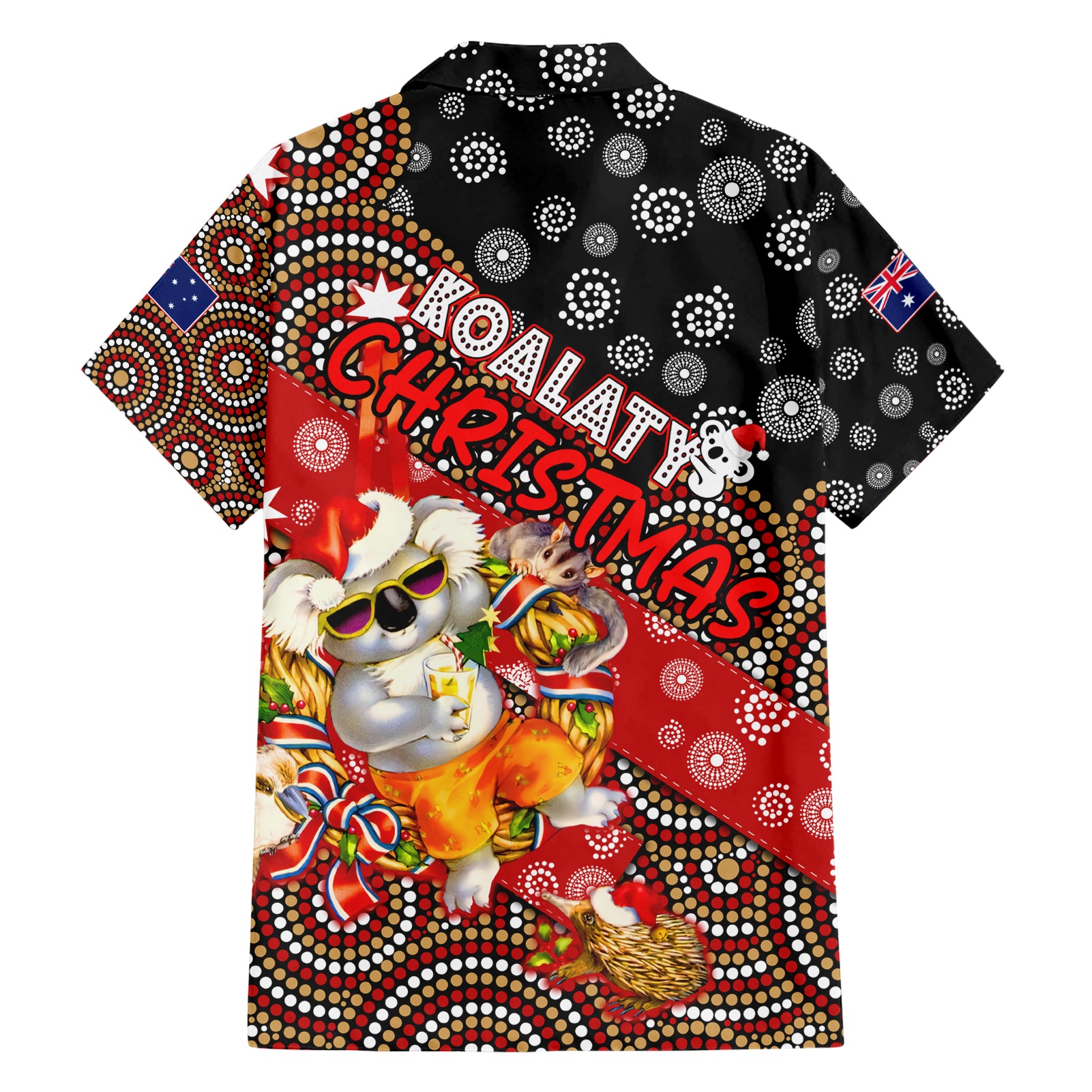 Koalaty Christmas Hawaiian Shirt Australia Koala Aboriginal - Vibe Hoodie Shop
