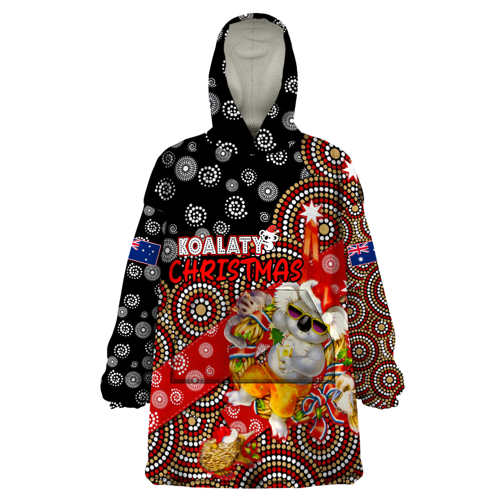 Koalaty Christmas Wearable Blanket Hoodie Australia Koala Aboriginal - Vibe Hoodie Shop