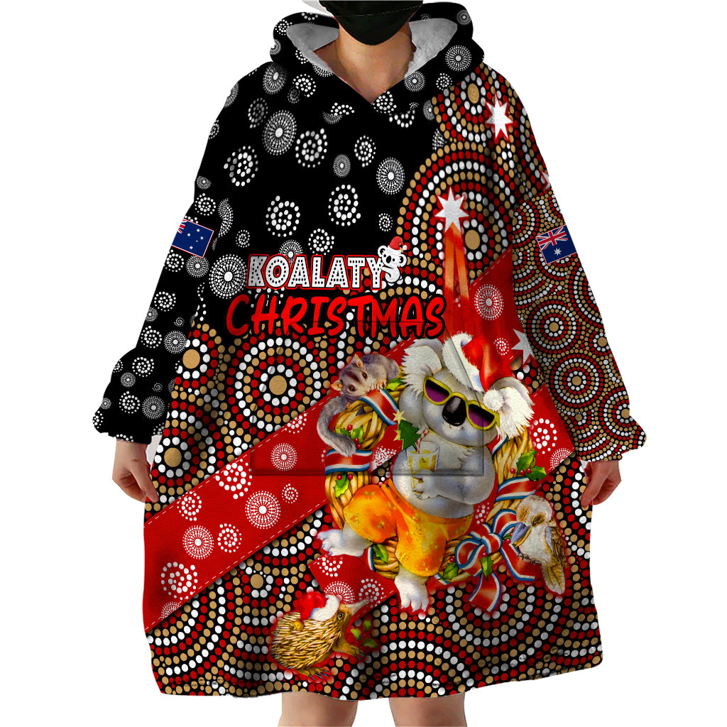 Koalaty Christmas Wearable Blanket Hoodie Australia Koala Aboriginal - Vibe Hoodie Shop