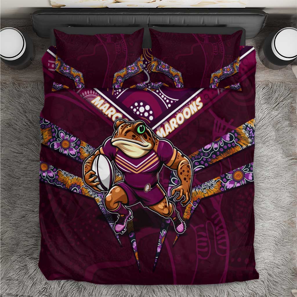 Personalised Queensland Maroons Bedding Set Mascot Rugby League - Vibe Hoodie Shop
