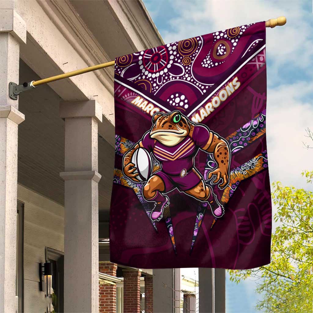 Personalised Queensland Maroons Garden Flag Mascot Rugby League - Vibe Hoodie Shop