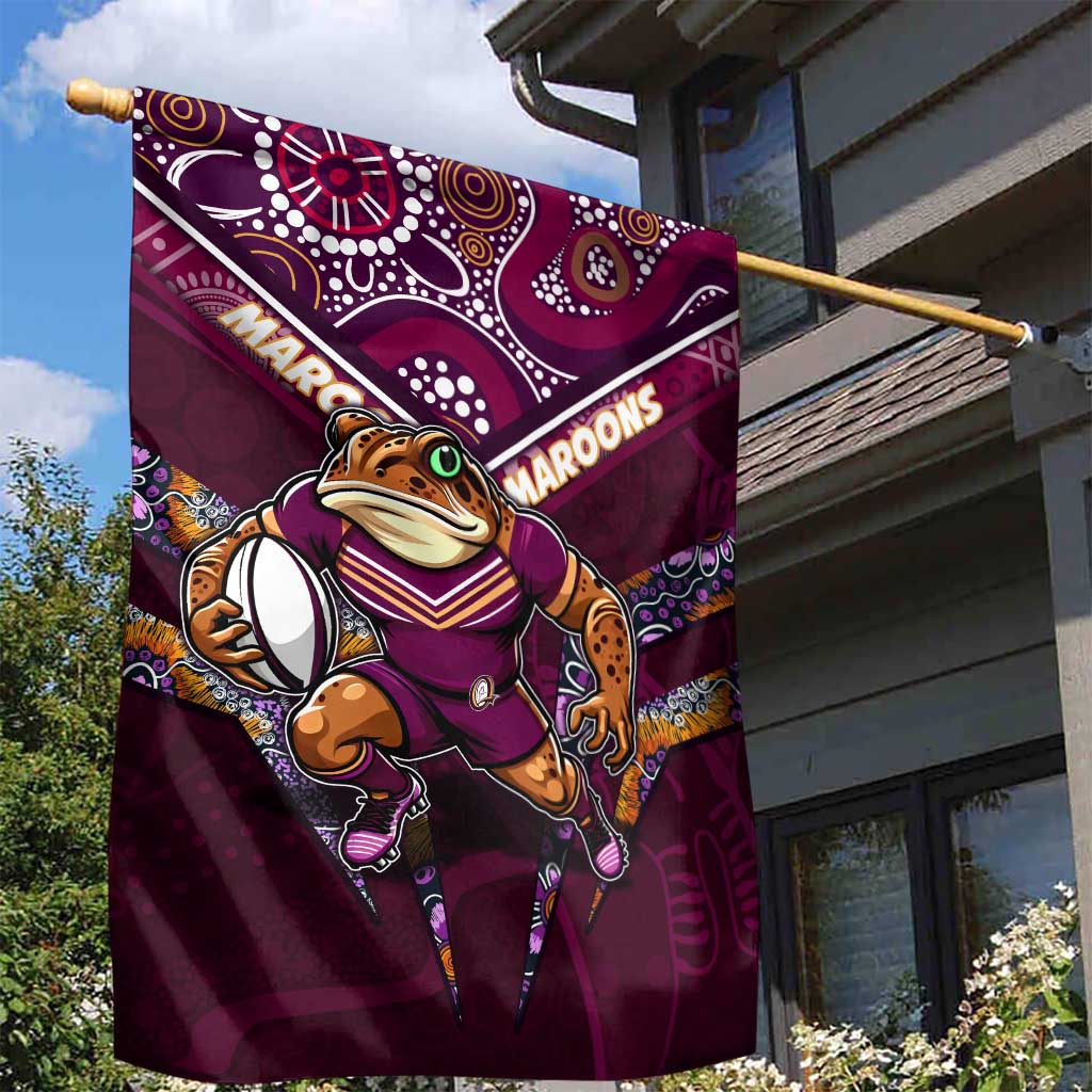 Personalised Queensland Maroons Garden Flag Mascot Rugby League - Vibe Hoodie Shop