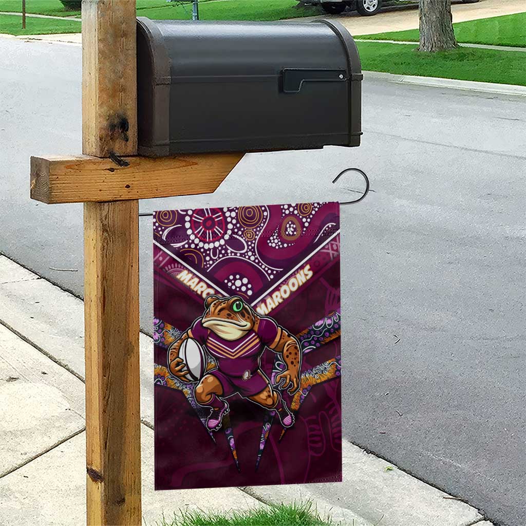 Personalised Queensland Maroons Garden Flag Mascot Rugby League - Vibe Hoodie Shop