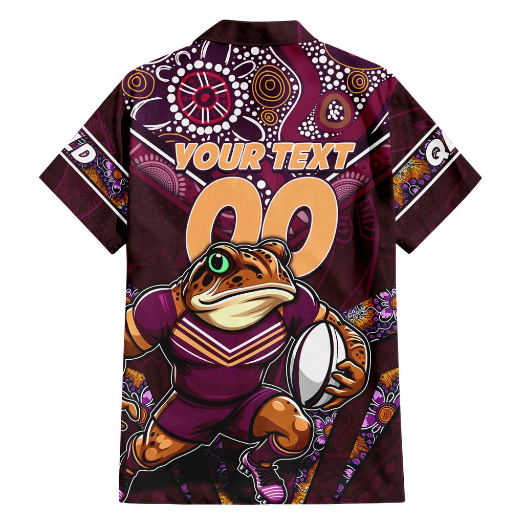 Personalised Queensland Maroons Hawaiian Shirt Mascot Rugby League - Vibe Hoodie Shop