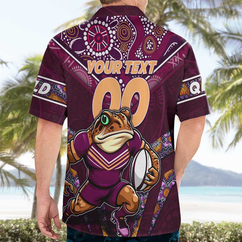 Personalised Queensland Maroons Hawaiian Shirt Mascot Rugby League - Vibe Hoodie Shop