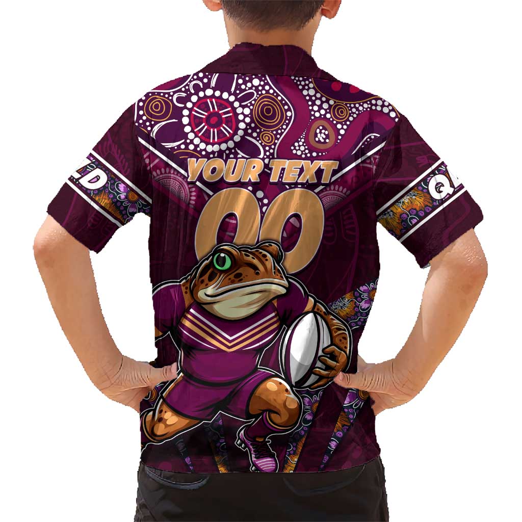 Personalised Queensland Maroons Hawaiian Shirt Mascot Rugby League - Vibe Hoodie Shop